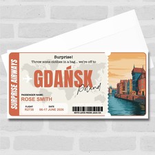Gdansk Poland Pass Personalised Gift Voucher Surprise Trip Holiday Ticket
