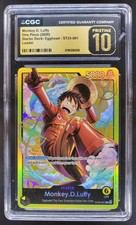2026 ONE PIECE MONKEY D. LUFFY EGGHEAD LEADER ST29-001 CGC 10 PRISTINE K PT