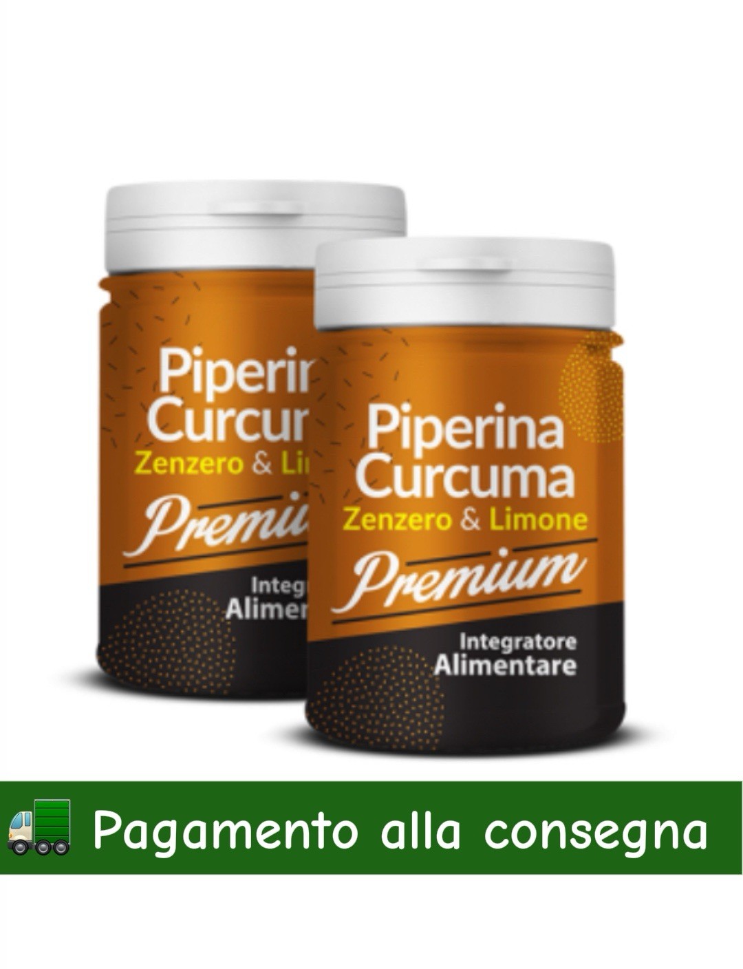 Integratore Piperina Curcuma Zenzero Limone - Massima Efficacia 2x59 - 1
