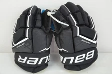 Bauer Supreme Ultrasonic Hockey Gloves Black/White Youth Size 8  (1017-6137)