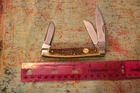 Vintage German PUMA Hand Made #675 Genuine Stag 3 Blade Stockman Knife Stainless