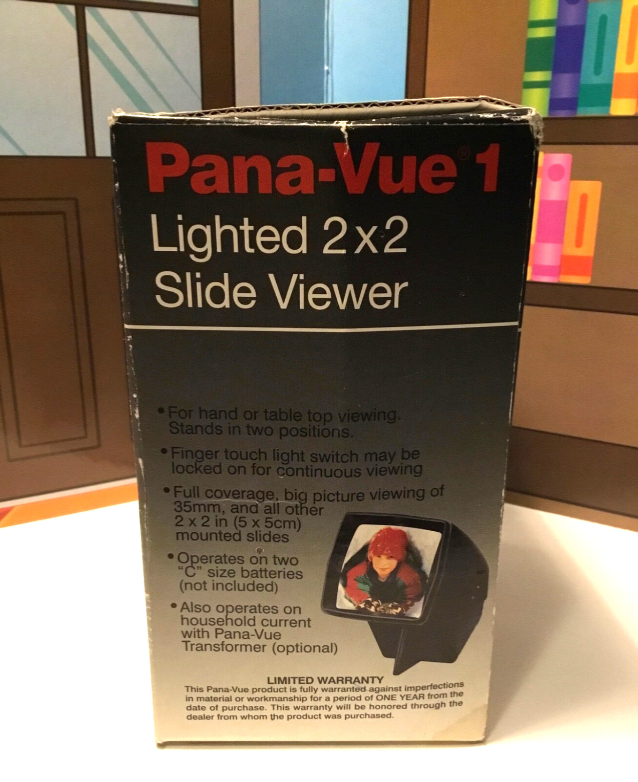 Vintage PANA-VUE 1 *UNTESTED* 2x2 Slide Viewer With Box And Instructions