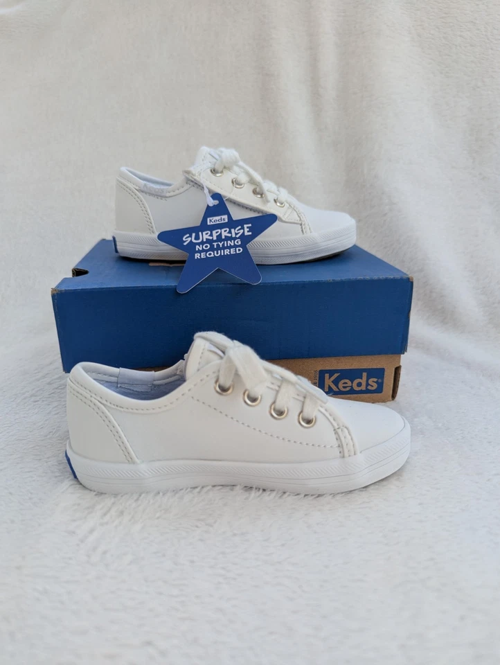 Talla 6.5T Unisex Niño Pequeño Keds Kickstart Jr Blanco Gancho y Lazo Elegante Tenis Zapatos Foto 2 de 4