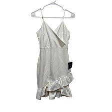 NWT Lulus White Dress  Tank Ruffle Size Small