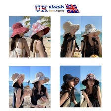 Women Reversible Bucket Hat Wide Brim Sun Cap UPF 50+ UV Protection Summer Beach