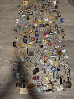 HUGE LOT OF 180 Keychains Vintage Plus