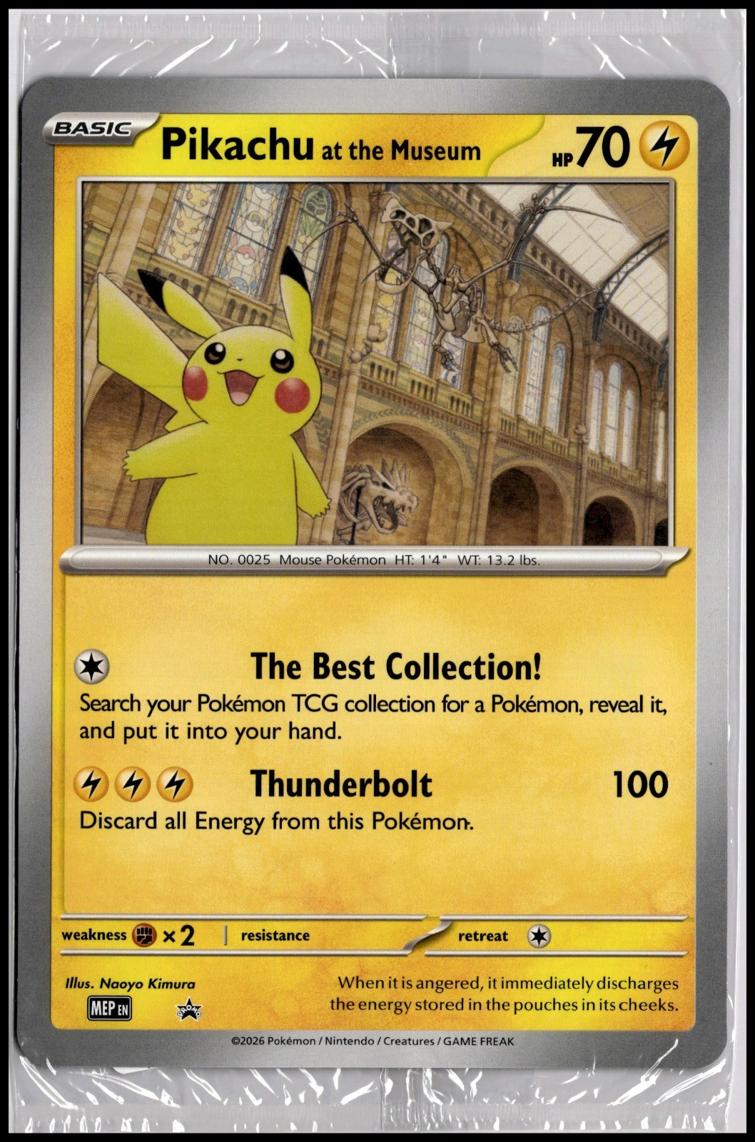 Pikachu at the Museum Pokemon TCG - Jumbo SEALED Promo Card  - [US Seller]
