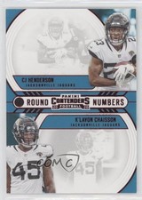 2020 Panini Contenders Round Numbers Ruby CJ Henderson K'Lavon Chaisson 0lt3