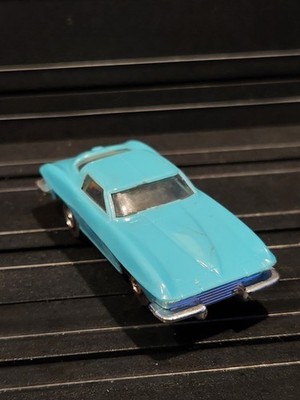 Aurora TJET 63 1963 Corvette Stingray HO Thunderjet Slot Car Turquoise Blue 