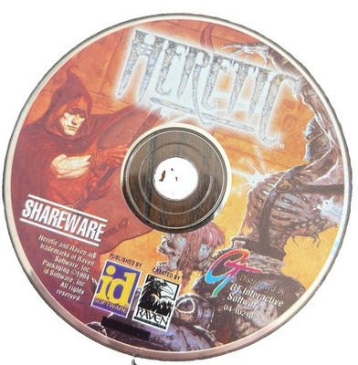 Heretic Shareware PC Windows game EX+NM condition disc only*