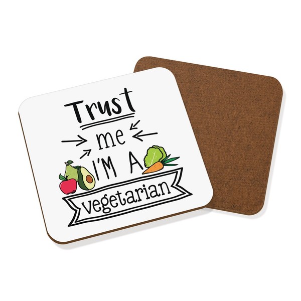 Trust Me I'm A Vegetarisch Untersetzer GeträNke Favorit Best Lustiger Witz-image