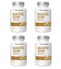 VitaCosmoX Mastic Gum 1000mg 120 Capsules | Non-GMO & Gluten Free 4 Pack