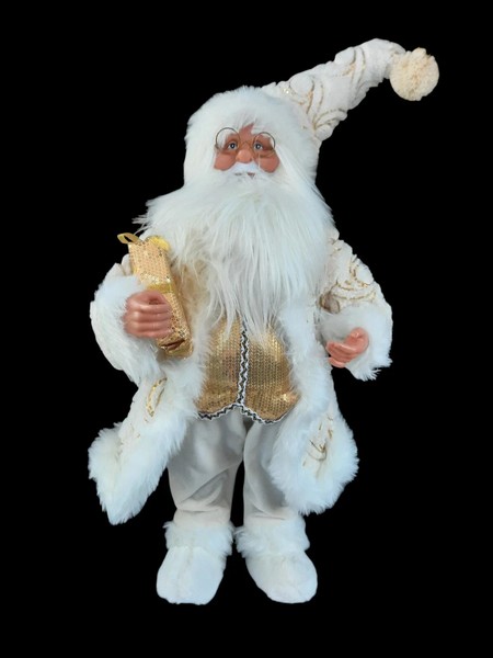 Weihnachtsmann Groß Deko 72 Cm Stehend Weihnachten Santa Goldig Nikolaus-image