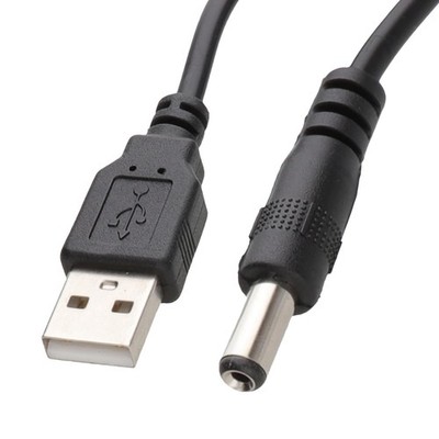 Kenable USB auf DC Stromkabel 5V 2A für 2,1mm x 5,5mm Lauf 2m, schwarz 