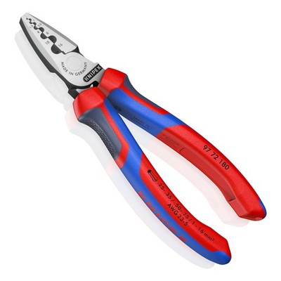 KNIPEX 9772180 - Crimpzange für Aderendhülsen 0,25-16 mm² - 180 mm