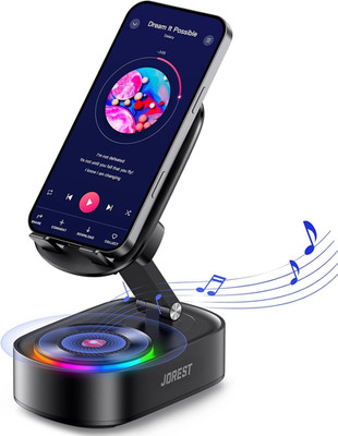Drahtloser Induktions Lautsprecher Telefon Ständer Bluetooth Faltbar LED Tragbar