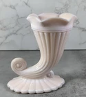 Vintage Pink Milk Glass Milk glass Jeanette 5" Vase Planter Cornucopia