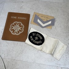 ST JOHNS AMBULANCE BRIGADE ANTIQUES BADGES ARMBAND -COLLECTABLES