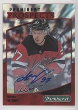 2019-20 Upper Deck Parkhurst Prominent Prospects Red /10 Nikita Gusev Auto 7fp