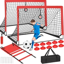 6' x 4' Soccer Goals Nets for Backyard Beach Pop Up Soccer Training Equipment...