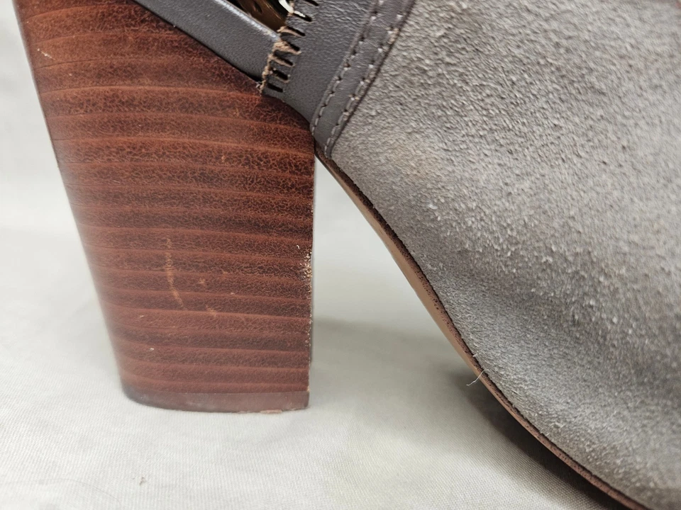 Sandalias botín Joes punta abierta para mujer 8,5 gris gamuza gruesas tacones en bloque gladiador Foto 4 de 4