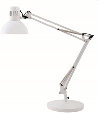 Alba Architect Desk Double Arm Lamp White Archi BC New