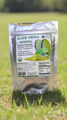Aloe Vera & Nopal Cactus Gastritis Constipation Pure 100% Fiber 1/2 Lb  ALKAVITA | eBay