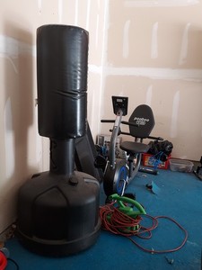 Black Freestanding Standing Punching Bag, Boxing Training Standing Bag