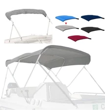 4 Bow Bimini Top Replacement Canvas Cover w/ Storage Boot No Frame NEW Gray