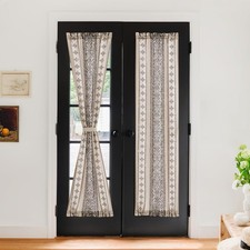 NICETOWN Sidelight French Door Curtain 26W x 72L Pack of 1 , Angora