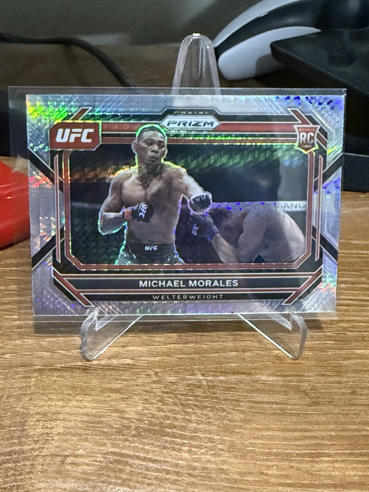 2023 Panini Prizm UFC - Michael Morales #97 Hyper Prizm (RC)