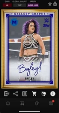 DIGITAL TOPPS WWE SLAM Bayley SUPER RARE ULTRAMARINE GALLERY GRAPHS Read