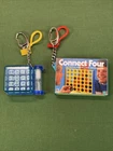 Vtg 2000 Hasbro Minature Boggle Keychain & Miniature Connect Four *MISSING PCS*