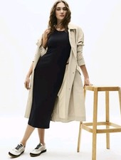 NWT Athleta Sz Medium Luna Trench Coat Dune Retail 229.00