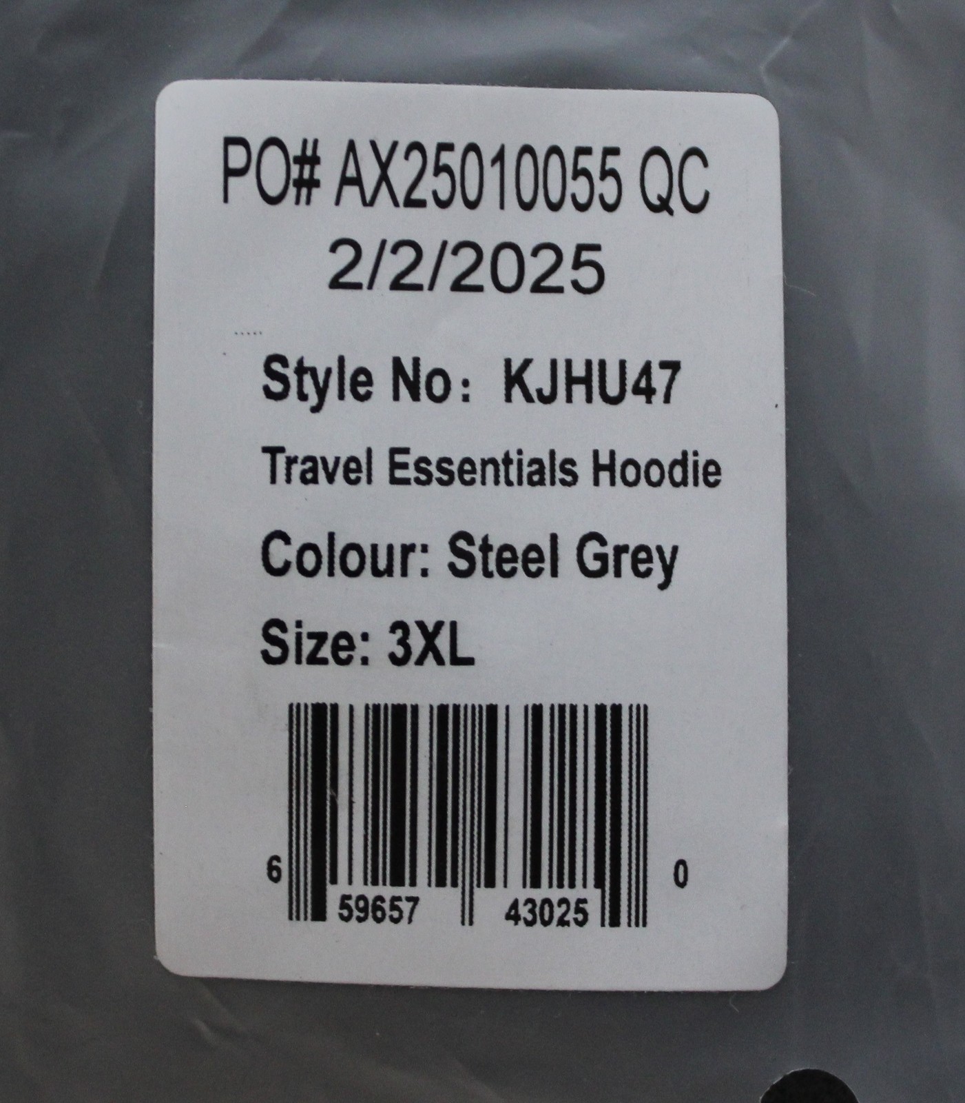 Comfrt Adult's Travel Essentials Pullover Hoodie AR8 Steel Gray Size 3XL