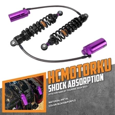 Purple Remote Reservoir Rear Suspension Shock For Harley Road King Glide 14-2025