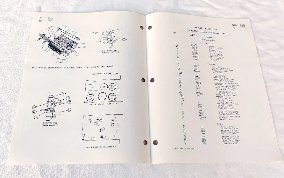 1958 Cadillac Deville Eldorado Original GM Factory Radio Service/Repair Info NOS - Image 4 of 4