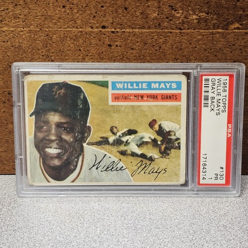 1956 Topps Set-Break #130 Willie Mays Gray Back PSA 1 PR Giants