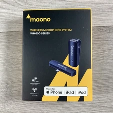 Maono WM600 Wireless Lavalier Microphone System for iPhone iPad iPod – New