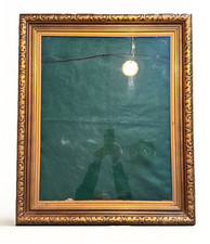 Antique Vintage Gold Gilded Picture Frame W/Glass   