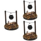  3 Pieces Mini Accessories Dollhouse Furniture Miniature Table Figurine Garden