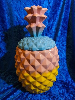 SEHR SELTEN - V GROß Pols Potten ANANAS Glasur in mehrfarbiger Glasur - KITSCH!