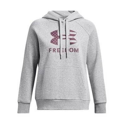 Under Armour 1379624 Women's UA Freedom Rival Fleece Hoodie, Gray, Small