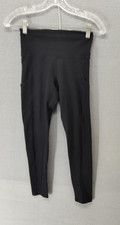 Aerie OFFLINE The Hugger Leggings Womens Small Black High Rise Pockets 7/8 Yoga