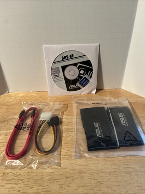 Asus A8V-XE **Motherboard PARTS ONLY** Support CD, Sata AsLink Plug, Ribbons
