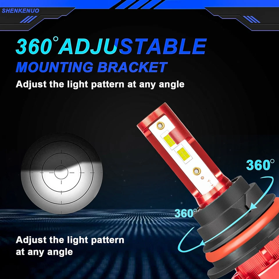 Combo de faros LED altos/bajos para Ford Escort 9007 1998-2003 + bombilla antiniebla 881 Foto 3 de 4