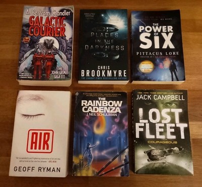 BOOK - Bundle Of X6 Mixed Science-Fiction Sci-fi Novels Paperbacks Lot #3