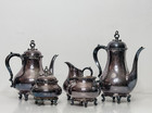 French Provincial Reed & Barton #7040 Silver Plate Tea Coffee 5-Piece Set 'M'