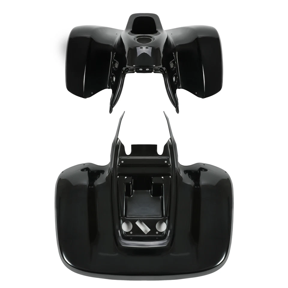 FOR 1993 - 2005 HONDA TRX90 BLACK ABS PLASTIC FRONT & REAR FENDERS SET Foto 2 de 4