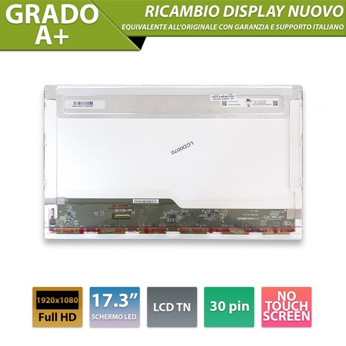 Schermo LCD 14 Pollici FHD IPS Per Laptop: 1920x1080, Opaco, Compatibile Con B140HAN05.7, 30 Pin